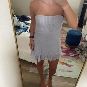 Pepper mayo purple strapless Yolanda mini dress